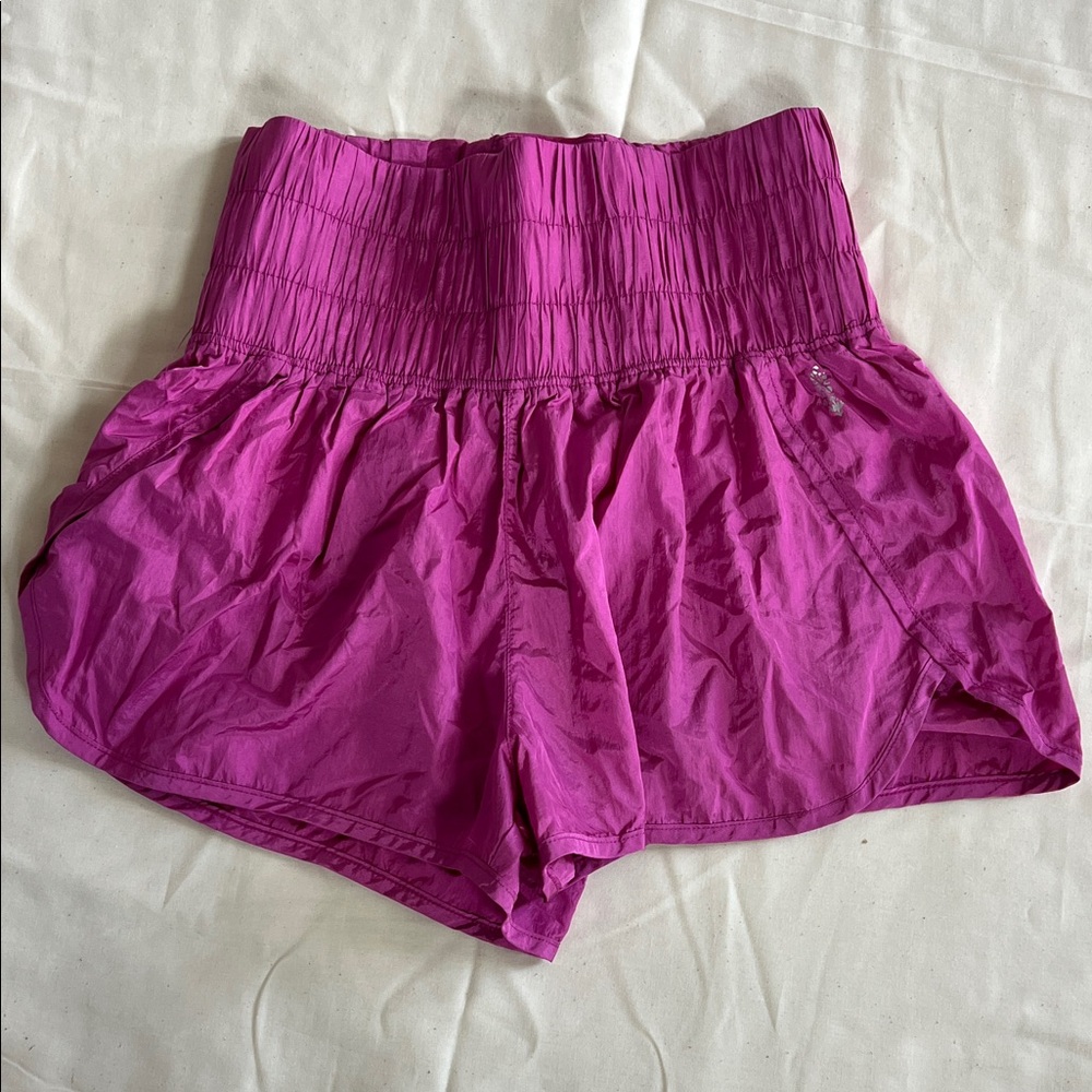 FP Movement by Free People High Waist Magenta Shorts